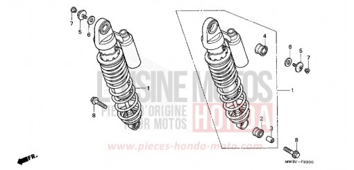 AMMORTIZZATORE POSTERIORE (1) CB750F2W di 1998